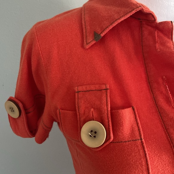 Project E Vintage Polo with Oversized Buttons and Embroidered Details Si… - Picture 3 of 9